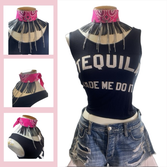 Handmade Accessories - Dirty In Pink Wild Rag